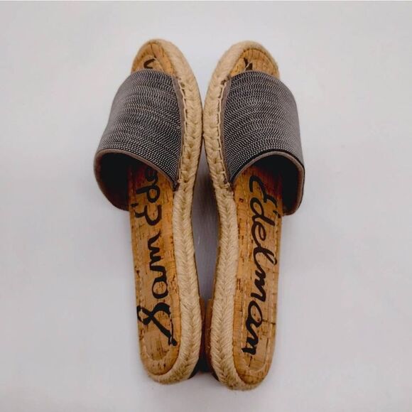 Sam Edelman Aluma Casual Slides Womens Size 6 M Grey Brown Designer Sandals - Picture 5 of 8